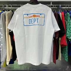 Retro Car License Plate Print Washed Distressed Cotton Tee 2 colors 29357981