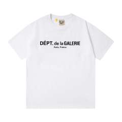 Minimalist French Text Print Crew Neck Loose Fit Casual Cotton Tee 2 colors 29356385