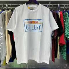 Retro Car License Plate Print Washed Distressed Cotton Tee 2 colors 29357981
