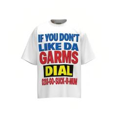 American Retro Casual Dual Front Multi Tone Block Slogan Back Layered Word Graphic Cotton Tee 29358823
