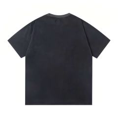 Grunge Washed Black Rainbow Dripping Paint Syrup Can Graphic Oversized Cotton Tee 29358996