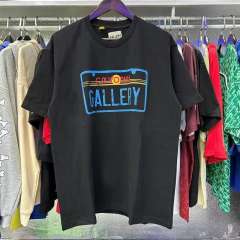 Retro Car License Plate Print Washed Distressed Cotton Tee 2 colors 29357981