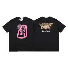 Grunge Rock Streetwear Double Sided Pink Chair Sketch Graphic Back Gold Overlap Letter Slogan Print Oversized Washed Cotton Tee 29358829