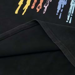 Grunge Washed Black Rainbow Dripping Paint Syrup Can Graphic Oversized Cotton Tee 29358996