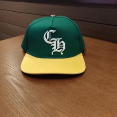 Green & Yellow Two‑Tone CH Embroidered Flat Brim Snapback Cap