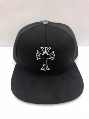 Black Chrome White Cross Embroidered Trucker Mesh Cap