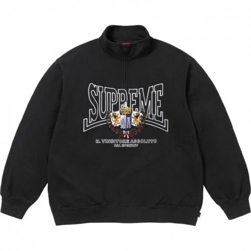 1:1 Top Quality Sup Crest Applique Half Zip Pullover