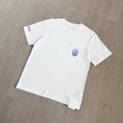 1:1 Top Quality CH Black Tee Gradient Horseshoe Logo Back Print