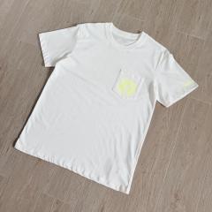 1:1 Top Quality CH White Tee Neon Yellow Horseshoe Logo Back Print