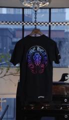 1:1 Top Quality CH Black Tee Gradient Horseshoe Logo Back Print