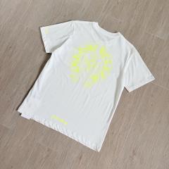 1:1 Top Quality CH White Tee Neon Yellow Horseshoe Logo Back Print