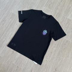 1:1 Top Quality CH Black Tee Gradient Horseshoe Logo Back Print