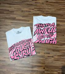 Cough Syrup Pink Splatter Graffiti Cup Front Back Double Sided Print Tee 2 colors 29290023