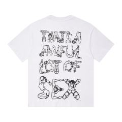 Cough Syrup Unique Aesthetic Figure Constructed Letter Front Back Printed Tee 2 colors 29290006
