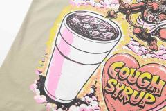 Cough Syrup Comic Cupid Heart Element Front Back Drip Text Slogan Printed Tee 29290026