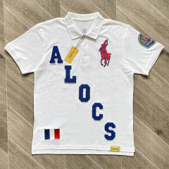 1:1 Top Quality That's A Awful Lot of Cough Syrup Letter Embroidered Cotton Polo Short Sleeve
