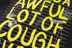 Cough Syrup Grunge Streetwear Notebook Scribble Letter Double Side Print Tee 2 colors 29302356