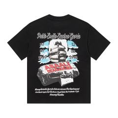 Cough Syrup Asaali In Loving Memory Letter Pablo Escobar Face Print Birth Death Year Gun Handcuff Oversized Tee 29288692