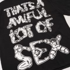 Cough Syrup Unique Aesthetic Figure Constructed Letter Front Back Printed Tee 2 colors 29290006