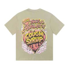 Cough Syrup Comic Cupid Heart Element Front Back Drip Text Slogan Printed Tee 29290026