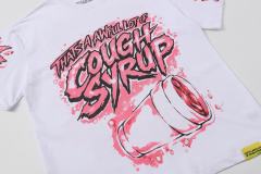 Cough Syrup Pink Splatter Graffiti Cup Front Back Double Sided Print Tee 2 colors 29290023