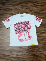 Cough Syrup Pink Splatter Graffiti Cup Front Back Double Sided Print Tee 2 colors 29290023