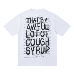 Cough Syrup Grunge Streetwear Notebook Scribble Letter Double Side Print Tee 2 colors 29302356
