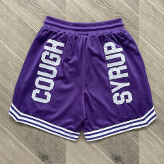 That's A Awful Lot Of Cough Syrup Letter Embroidered Tee Shorts Set