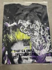 Cough Syrup Trippy Purple Liquid Splash Vortex Graphic Two Sided Print Black Spiral Tie Dye Unisex Tee 29303783