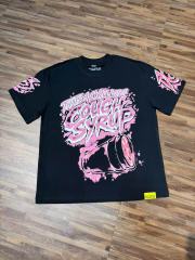 Cough Syrup Pink Splatter Graffiti Cup Front Back Double Sided Print Tee 2 colors 29290023
