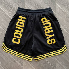 That's A Awful Lot Of Cough Syrup Letter Embroidered Tee Shorts Set