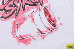 Cough Syrup Pink Splatter Graffiti Cup Front Back Double Sided Print Tee 2 colors 29290023