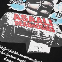 Cough Syrup Asaali In Loving Memory Letter Pablo Escobar Face Print Birth Death Year Gun Handcuff Oversized Tee 29288692