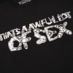 Cough Syrup Unique Aesthetic Figure Constructed Letter Front Back Printed Tee 2 colors 29290006
