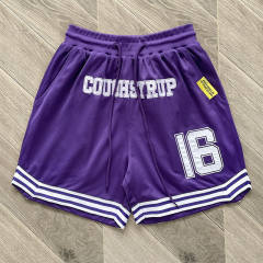 That's A Awful Lot Of Cough Syrup Letter Embroidered Tee Shorts Set