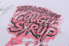 Cough Syrup Pink Splatter Graffiti Cup Front Back Double Sided Print Tee 2 colors 29290023