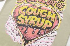 Cough Syrup Comic Cupid Heart Element Front Back Drip Text Slogan Printed Tee 29290026