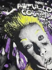 Cough Syrup Trippy Purple Liquid Splash Vortex Graphic Two Sided Print Black Spiral Tie Dye Unisex Tee 29303783