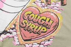 Cough Syrup Comic Cupid Heart Element Front Back Drip Text Slogan Printed Tee 29290026