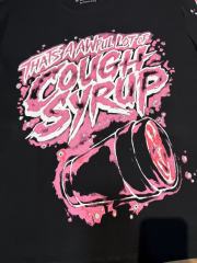 Cough Syrup Pink Splatter Graffiti Cup Front Back Double Sided Print Tee 2 colors 29290023