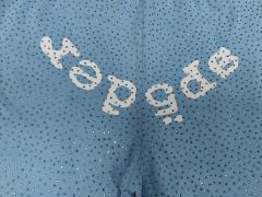 Blue All Over Mini Rhinestone Shorts