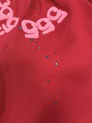 Red Double Reversed Number 5 Star Speckle Sweat Shorts