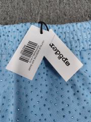 Blue All Over Mini Rhinestone Shorts