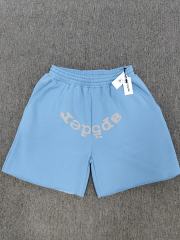 Light Sky Blue Tonal Grey Reversed Arch Sweat Shorts