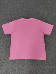 1:1 Top Quality Pink White Foam Tone-On-Tone Spider Web Short Sleeve T-Shirt