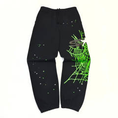 1:1 Quality Green Spider Web Printed Hoodie & Pants Set
