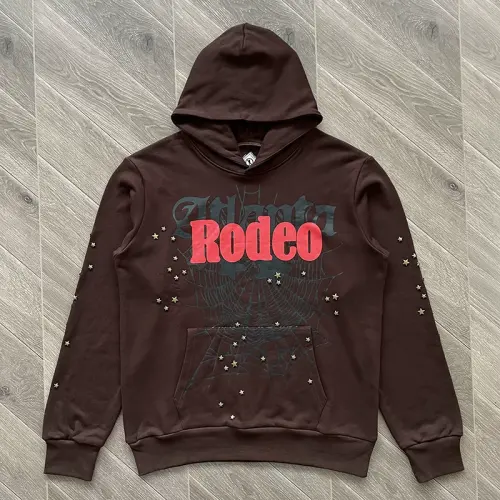 1:1 Quality Spider Worldwide Rodeo Brown Hoodie