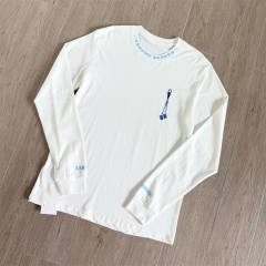 1:1 Quality CH Blue Paper Chain Print Long Sleeve Tee