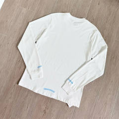 1:1 Quality CH Blue Paper Chain Print Long Sleeve Tee