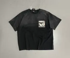 Paly Hollywood Crackle Print Distressed Tee